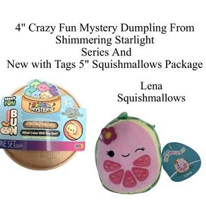 (1) Mystery SquishyDumpling - Shimmering Starlight Series & (1) 5" Squishmallows